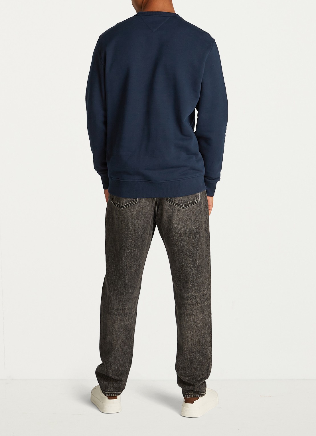Tommy Hilfiger Sweater met logoborduring - achterkant 6 donkerblauw