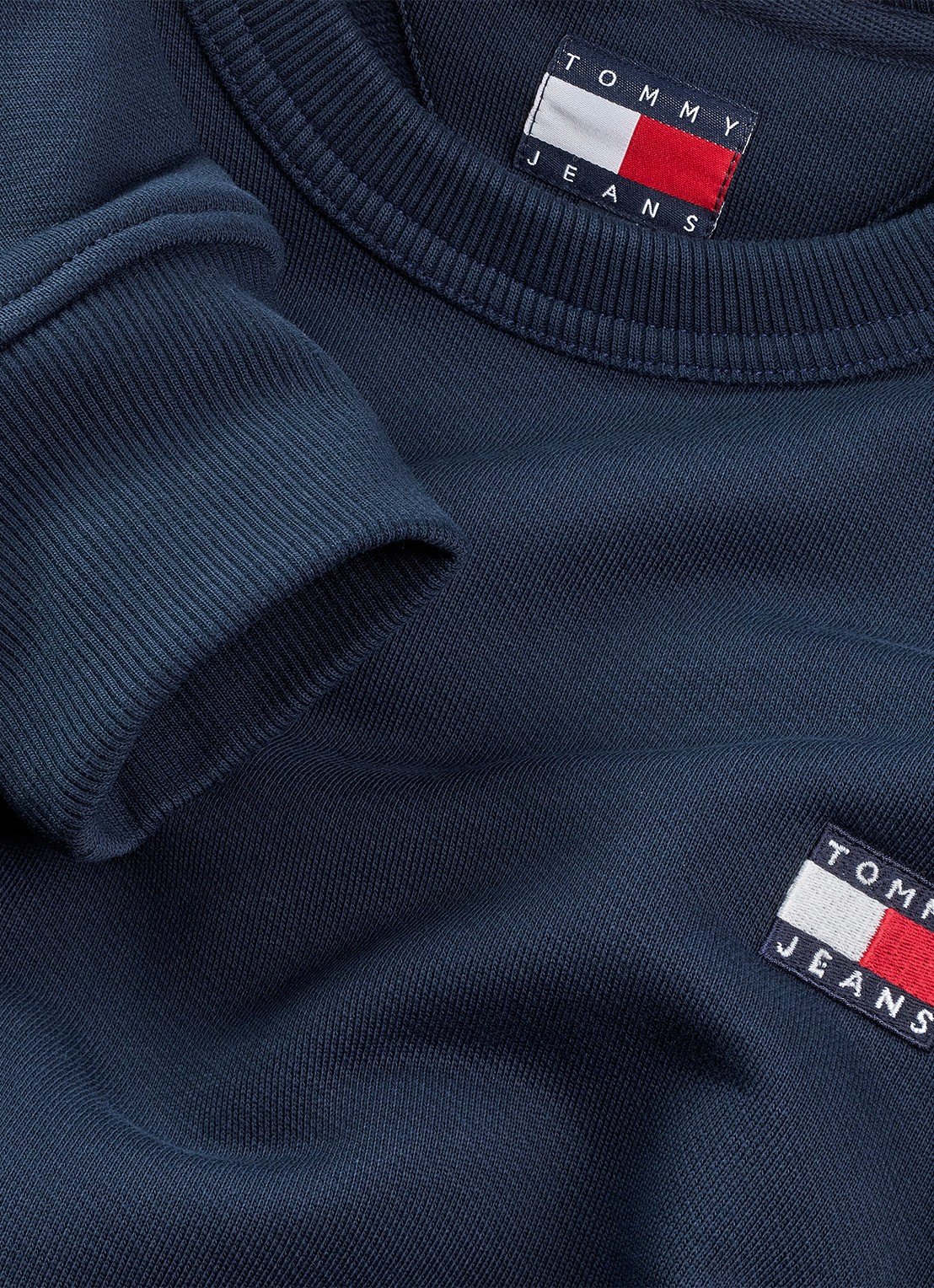 Tommy Hilfiger Sweater met logoborduring - detail 5 donkerblauw