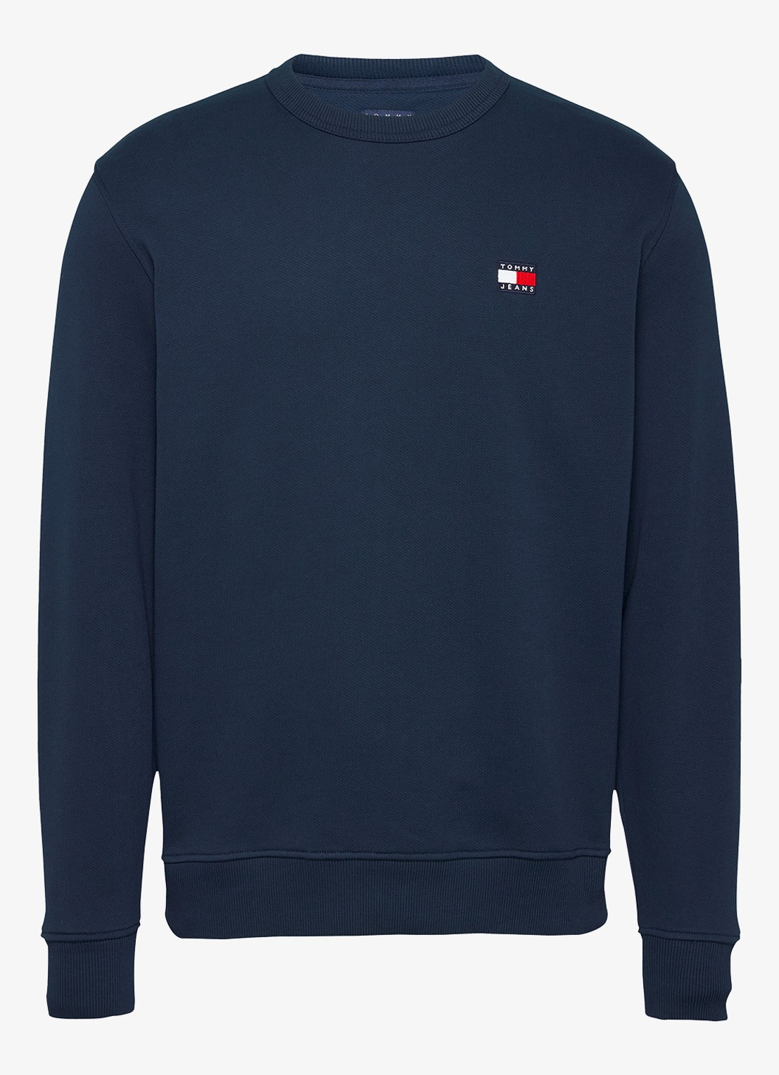 Tommy Hilfiger Sweater met logoborduring - voorkant donkerblauw