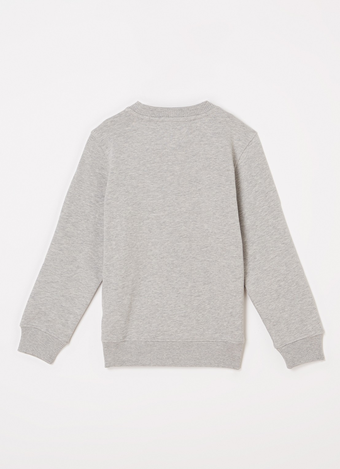 Tommy Hilfiger Sweater met logoborduring  - voorkant 2 grijsmele