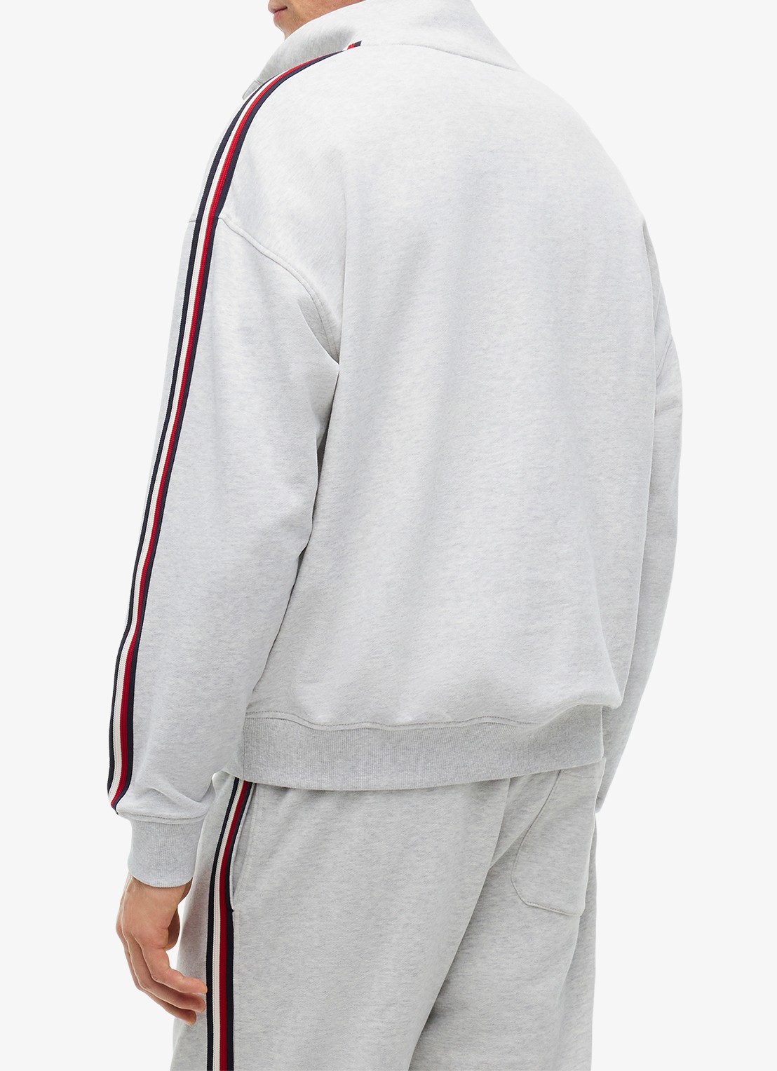 Tommy Hilfiger Sweater met opstaande kraag - achterkant 5 grijs