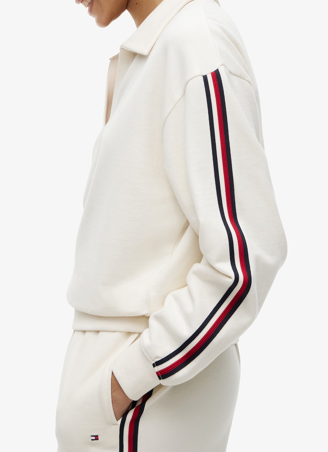 Tommy Hilfiger Sweater met polokraag - detail 2 ivoor