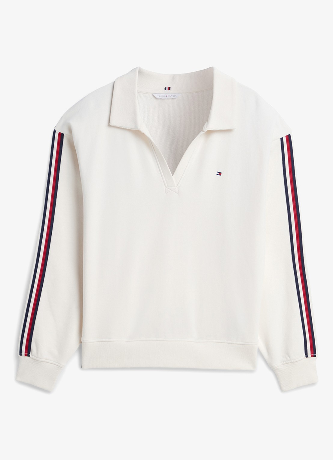 Tommy Hilfiger Sweater met polokraag - voorkant 4 ivoor
