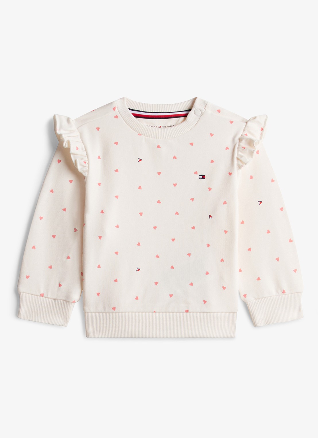 Tommy Hilfiger Sweater met print - voorkant 2 gebroken wit