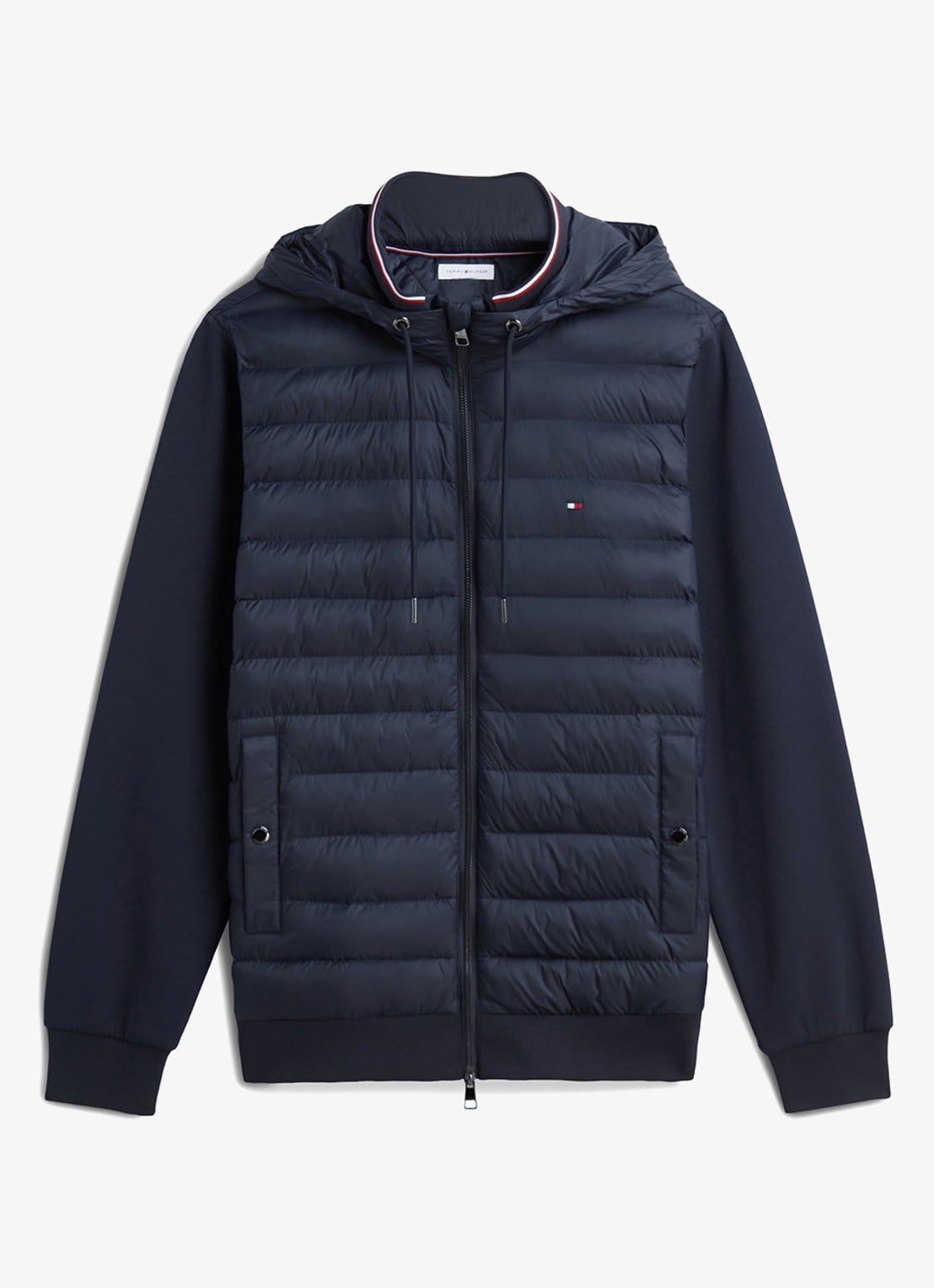 Tommy Hilfiger Sweatvest met capuchon - voorkant 4 donkerblauw