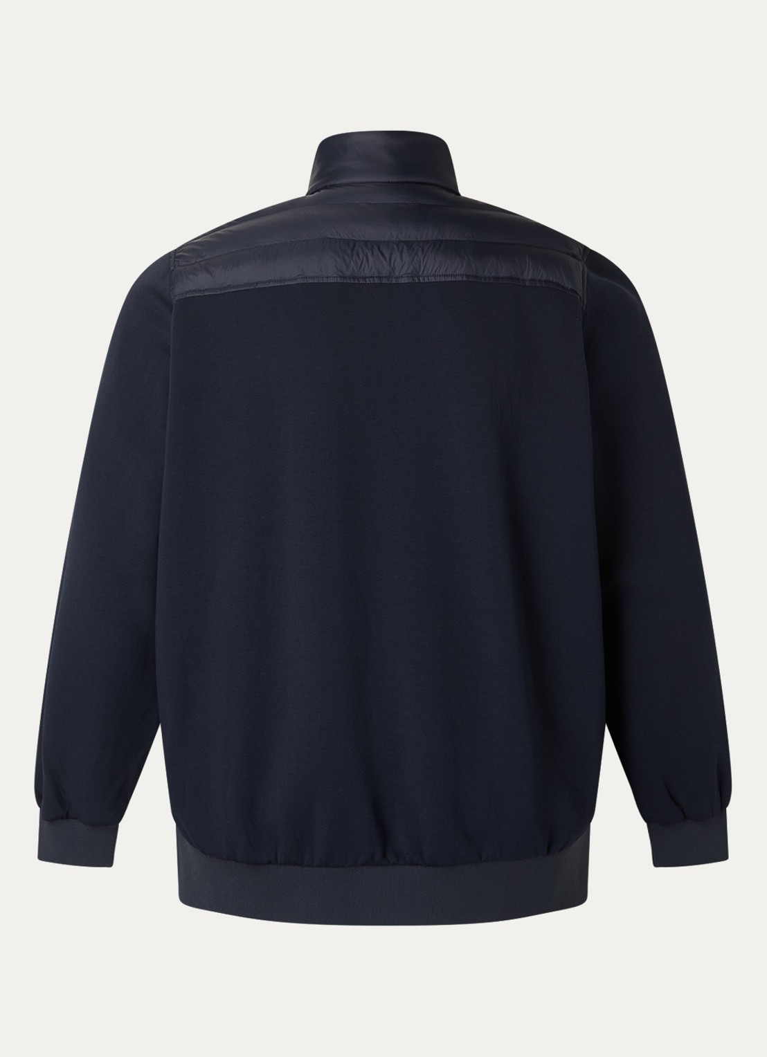 Tommy Hilfiger Sweatvest met gewatteerd voorpand en logoborduring - achterkant donkerblauw