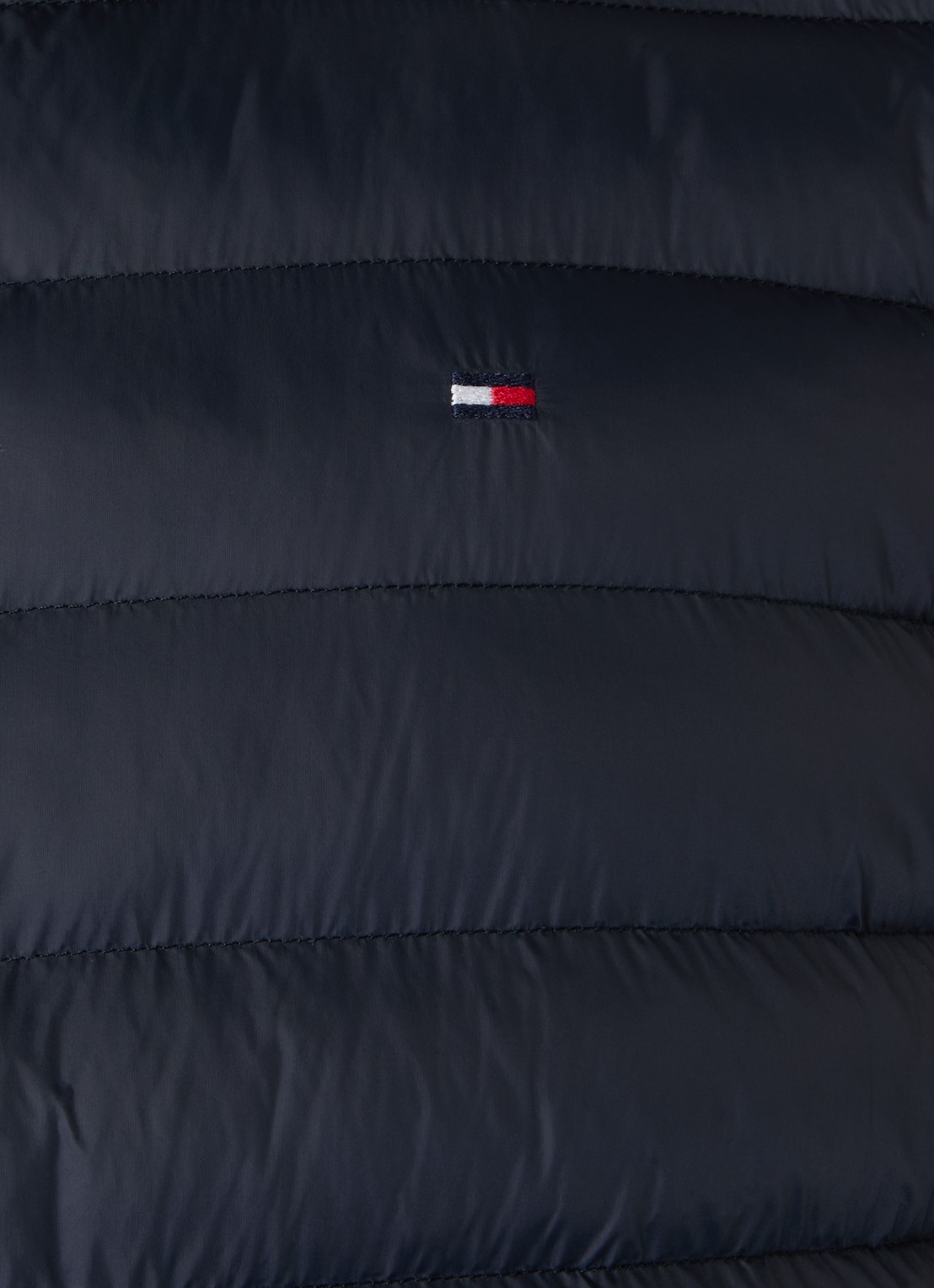 Tommy Hilfiger Sweatvest met gewatteerd voorpand en logoborduring - detail 2 donkerblauw