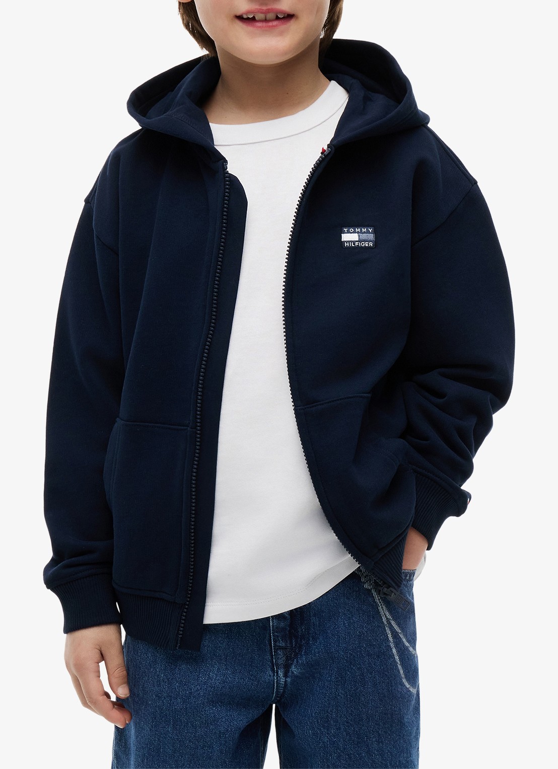 Tommy Hilfiger Sweatvest met logo - detail 2 dark night navy-c1g