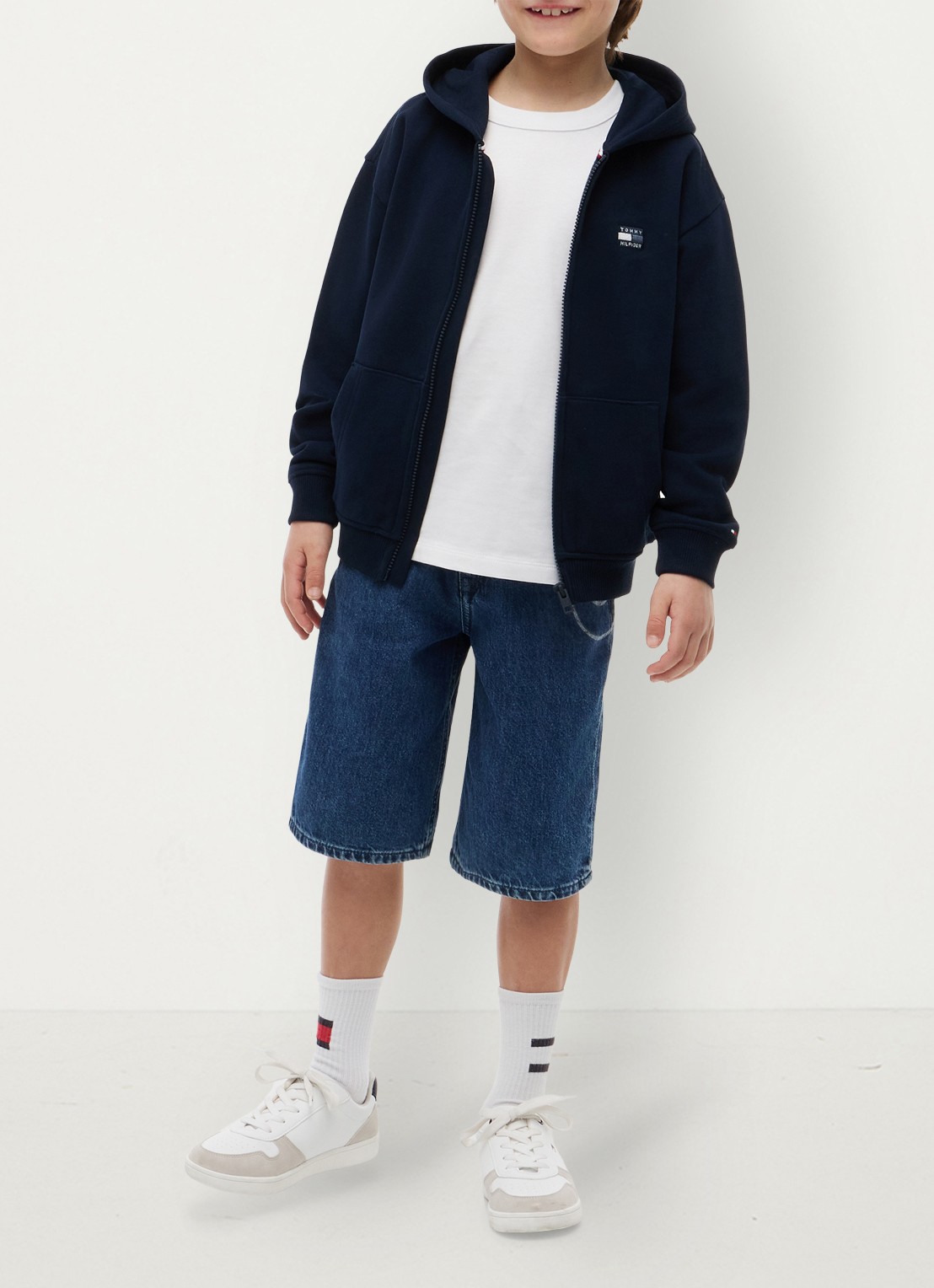 Tommy Hilfiger Sweatvest met logo - voorkant 5 dark night navy-c1g