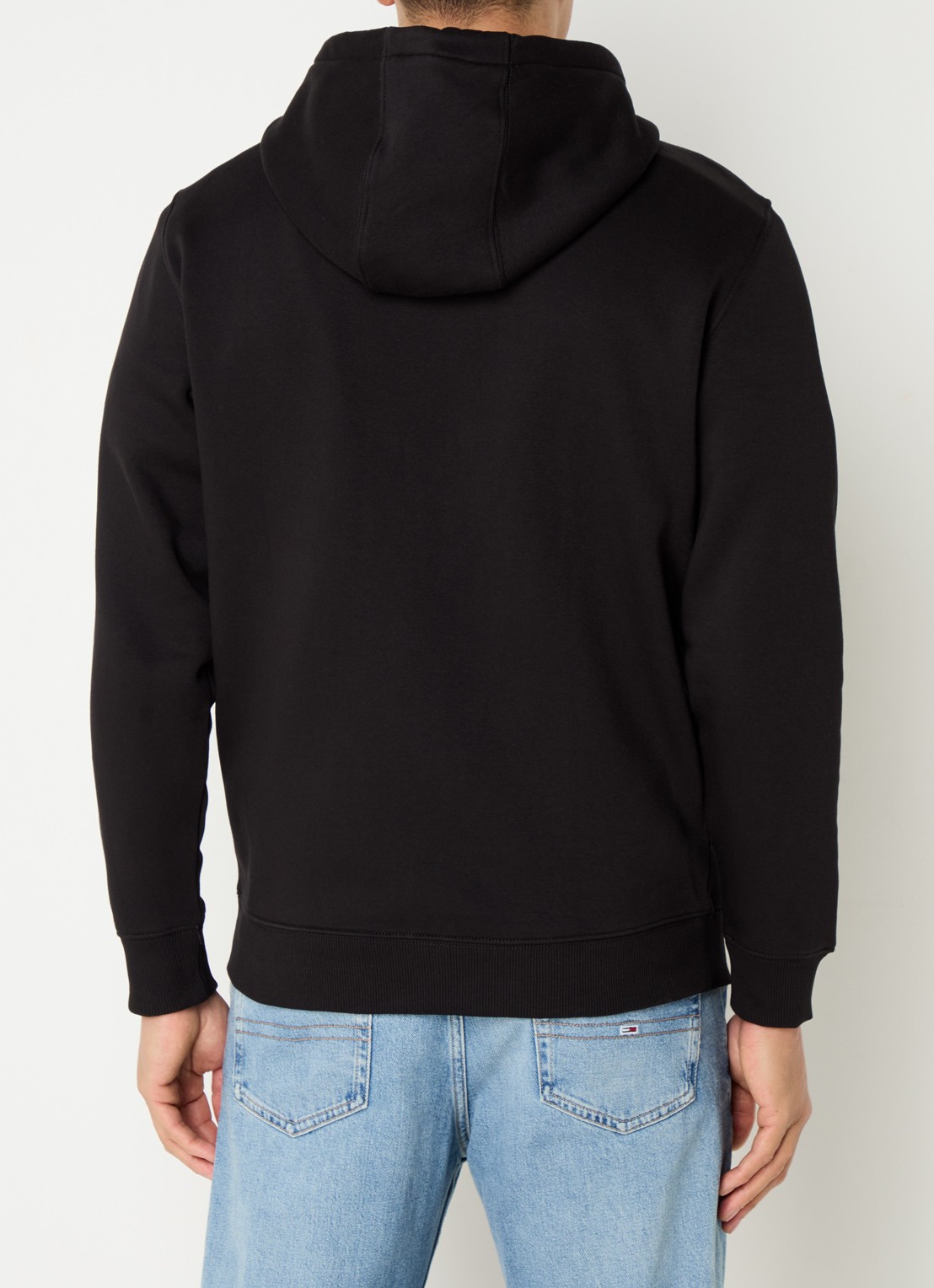 Tommy Hilfiger Sweatvest met logoborduring - achterkant zwart
