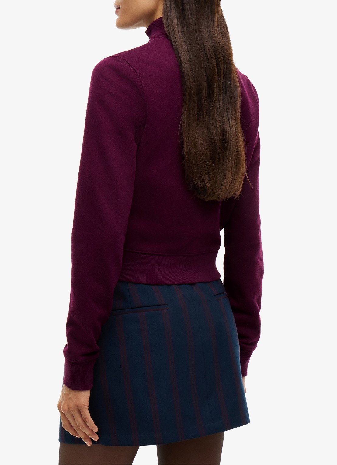 Tommy Hilfiger Sweatvest met opstaande kraag - achterkant 5 paars