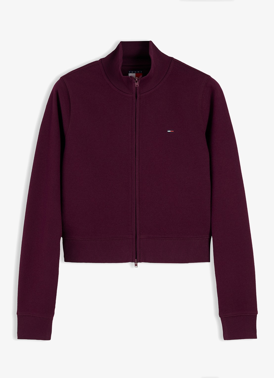 Tommy Hilfiger Sweatvest met opstaande kraag - voorkant 3 paars
