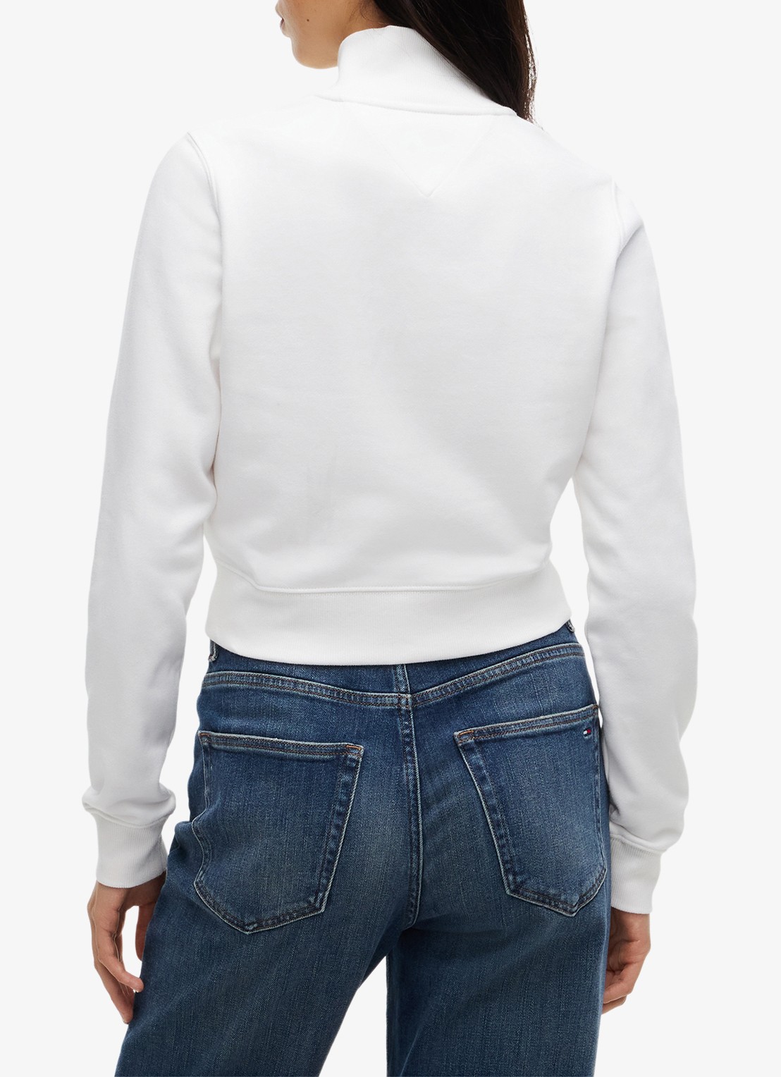 Tommy Hilfiger Sweatvest met opstaande kraag - achterkant 5 wit