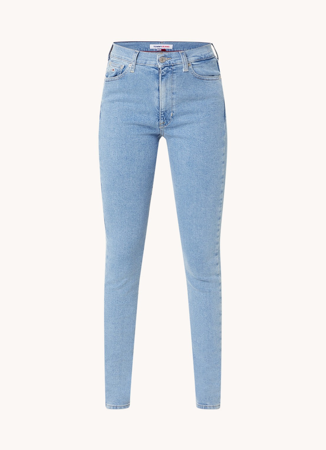 Tommy Hilfiger Sylvia high waist skinny jeans met lichte wassing - voorkant indigo