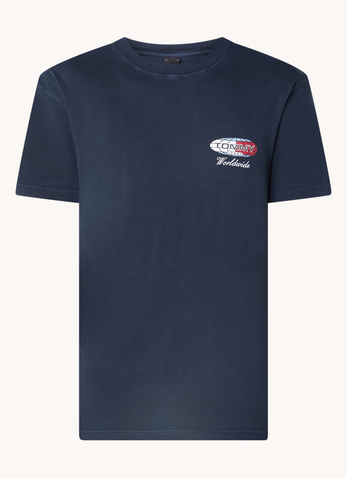 Tommy Hilfiger T-shirt met front- en backprint - voorkant 2 donkerblauw