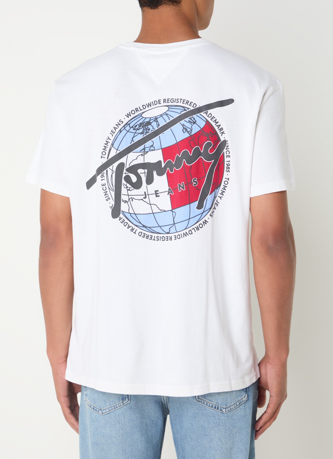 Tommy Hilfiger T-shirt met front- en backprint - detail wit