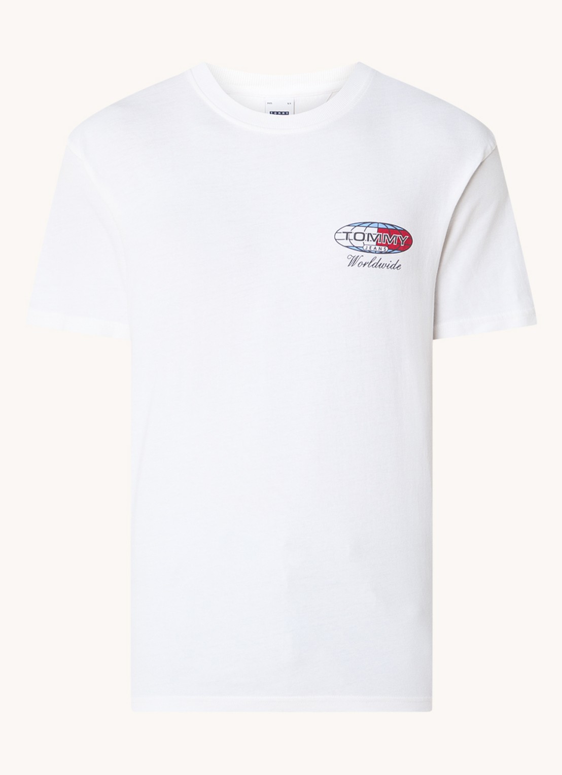 Tommy Hilfiger T-shirt met front- en backprint - voorkant 2 wit
