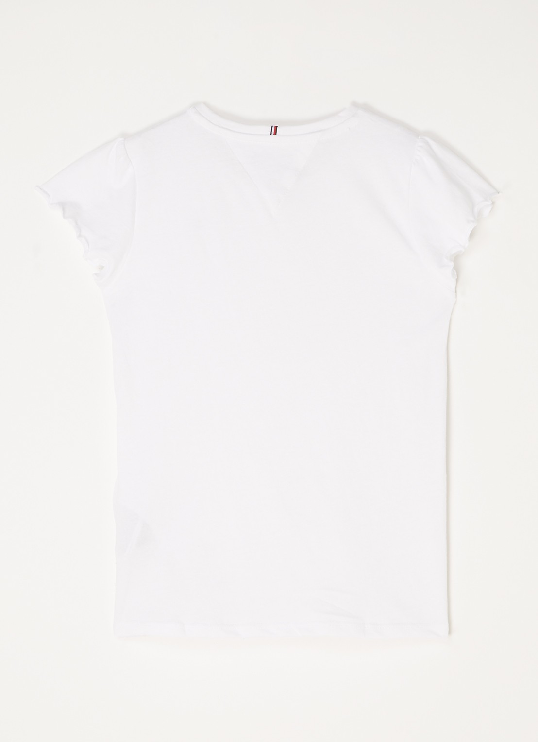 Tommy Hilfiger T-shirt met golvende zoom - voorkant 2 wit