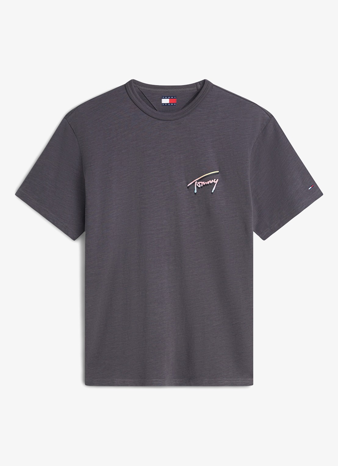 Tommy Hilfiger T-shirt met logo- en backprint - voorkant 4 zwart