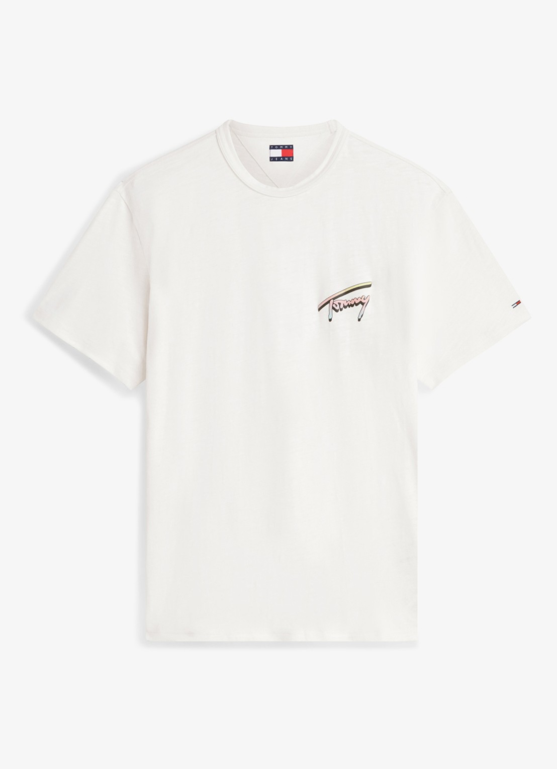 Tommy Hilfiger T-shirt met logo- en backprint - voorkant 5 wit