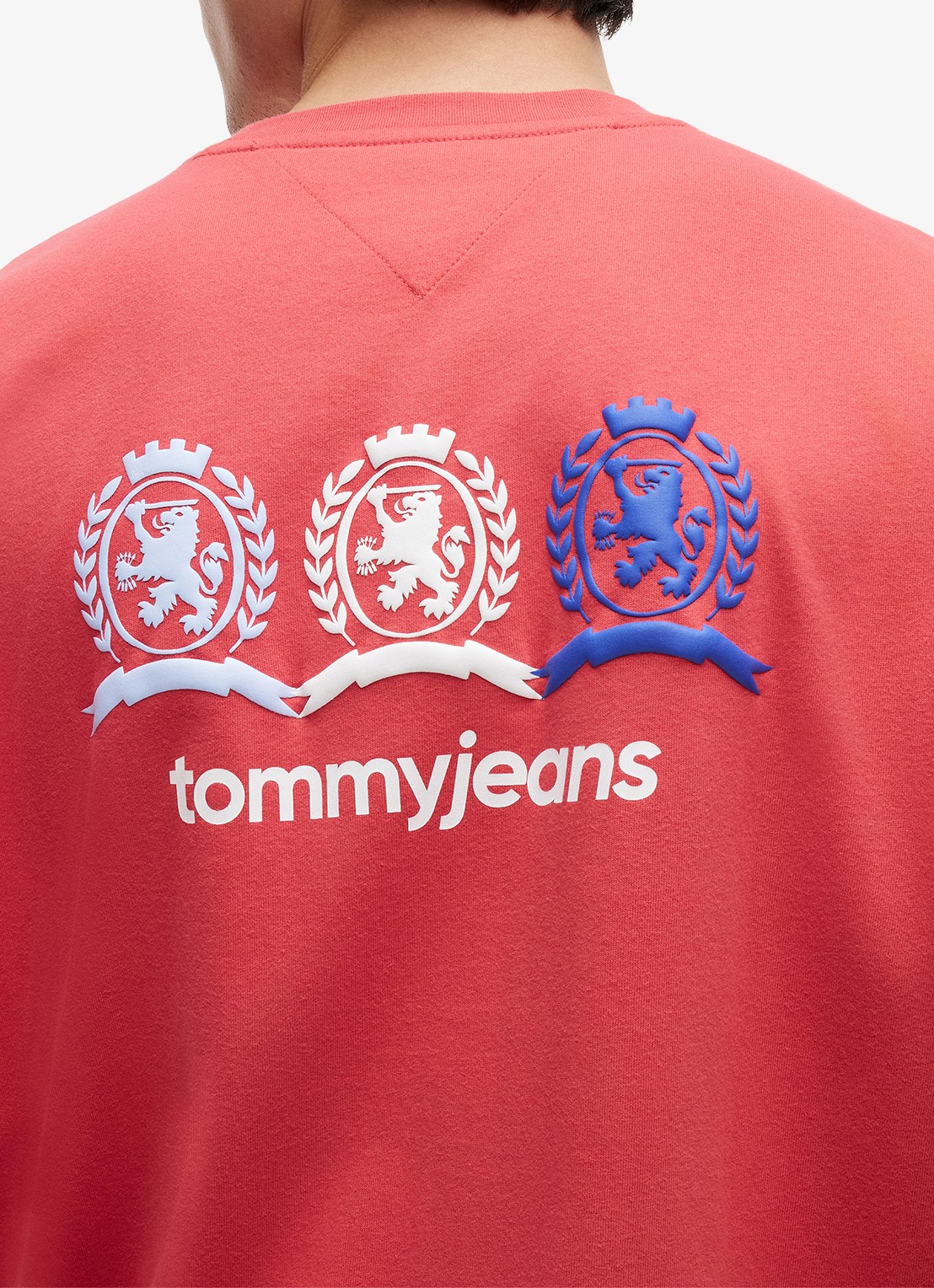 Tommy Hilfiger T-shirt met logo- en backprint - detail 6 rood