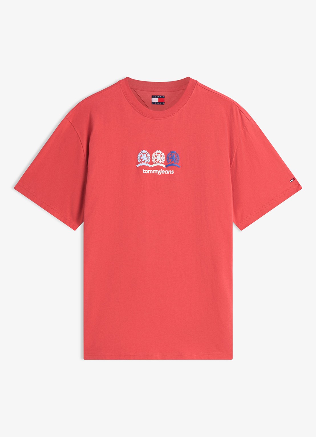 Tommy Hilfiger T-shirt met logo- en backprint - voorkant 2 rood