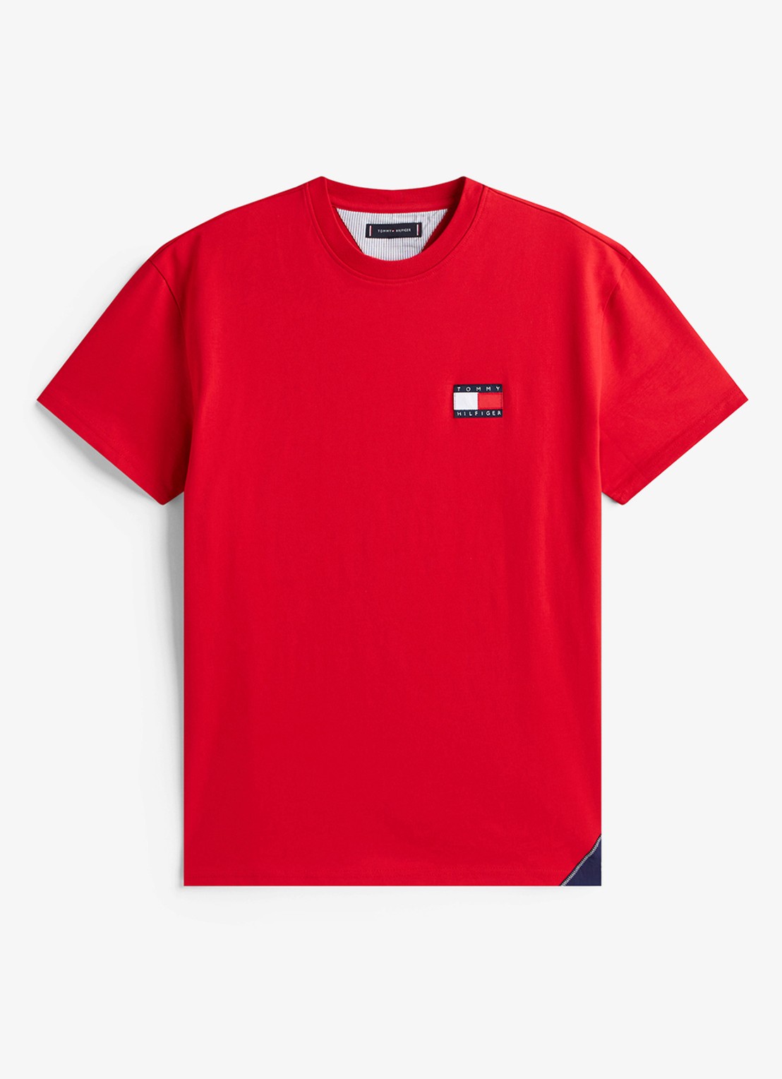 Tommy Hilfiger T-shirt met logo- en backprint - voorkant 6 rood