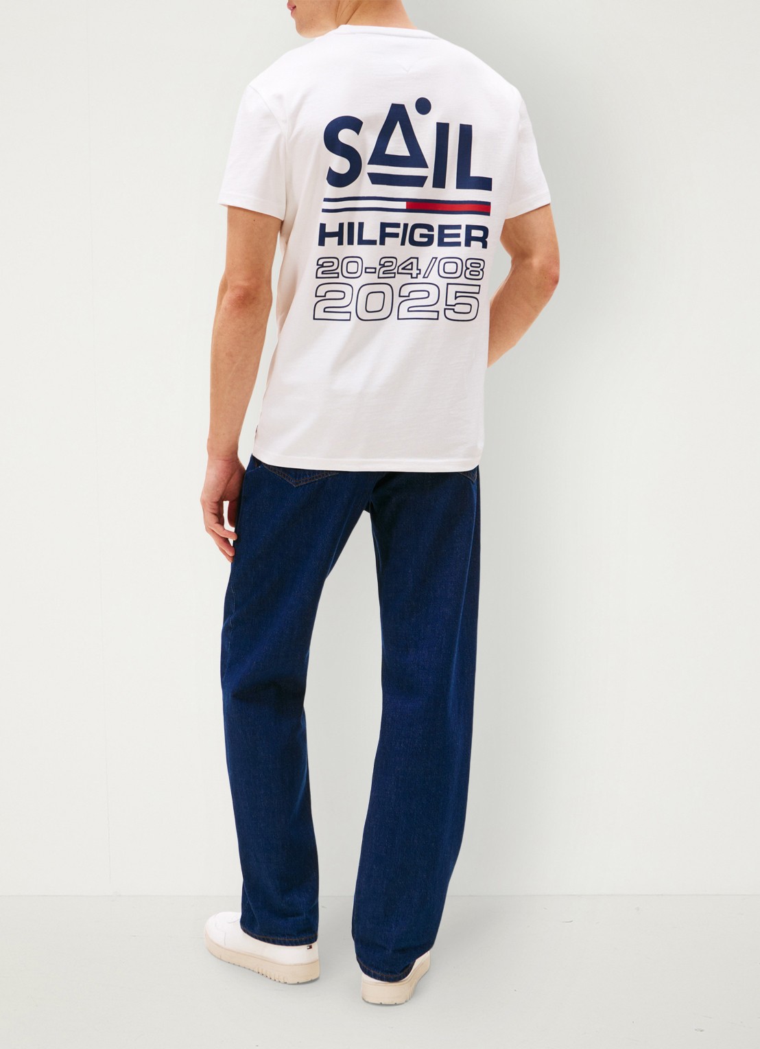 Tommy Hilfiger T-shirt met logo- en backprint - detail 2 wit