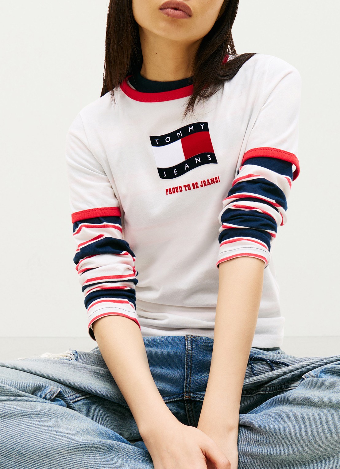 Tommy Hilfiger T-shirt met logo en ronde hals  - detail 3 wit