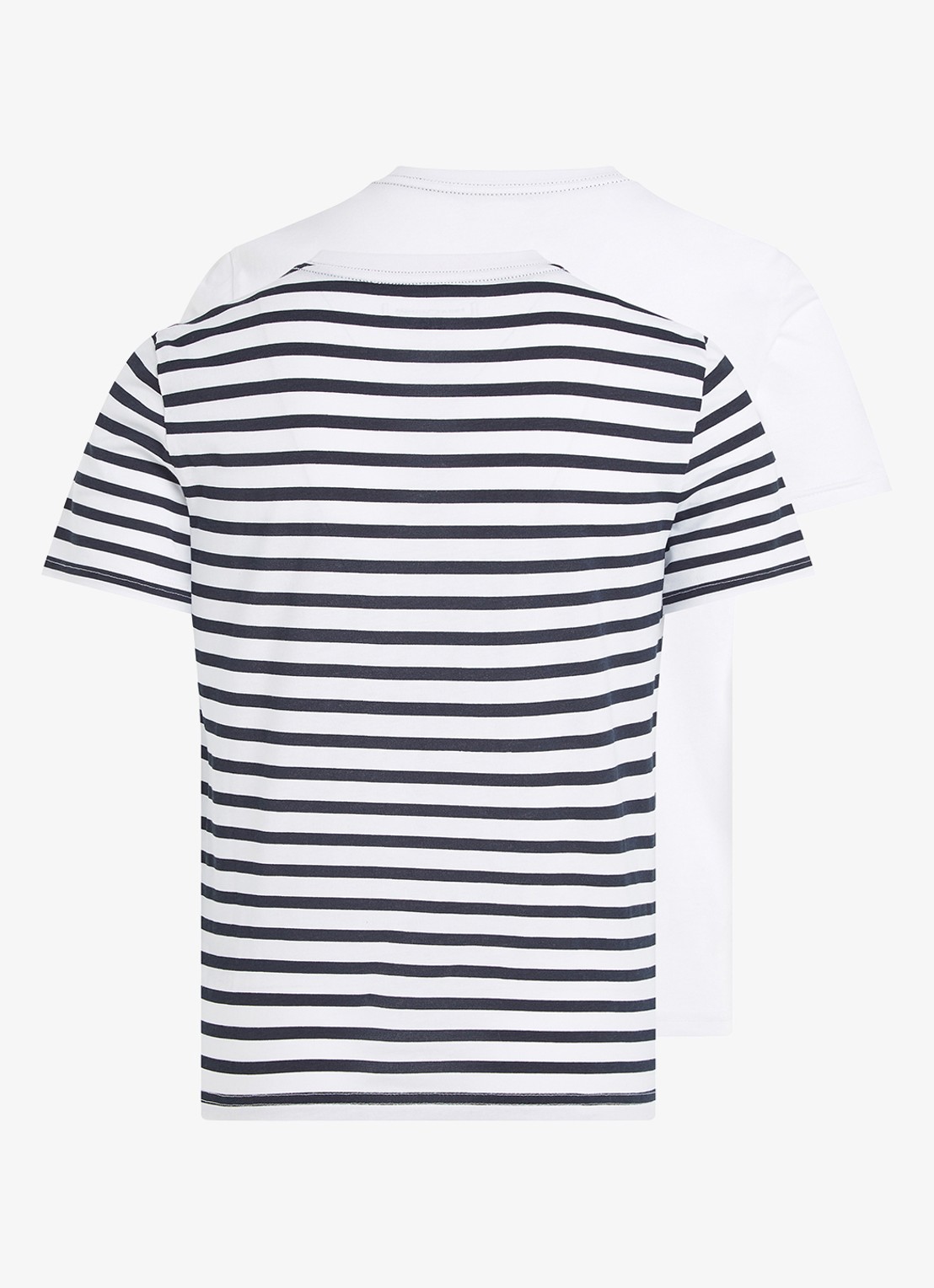 Tommy Hilfiger T-shirt met logo in 2-pack - achterkant 5 wit