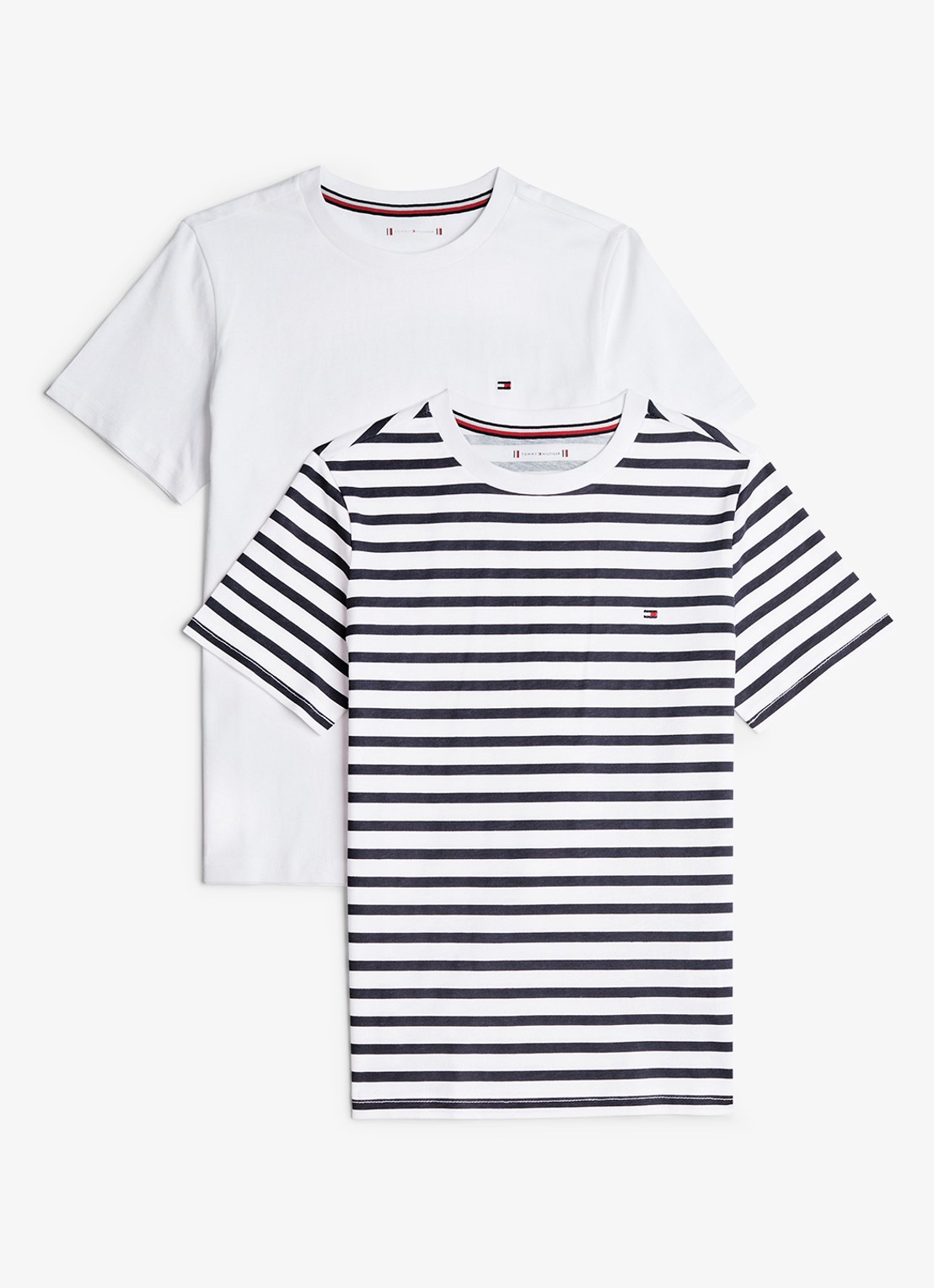 Tommy Hilfiger T-shirt met logo in 2-pack - detail 2 wit
