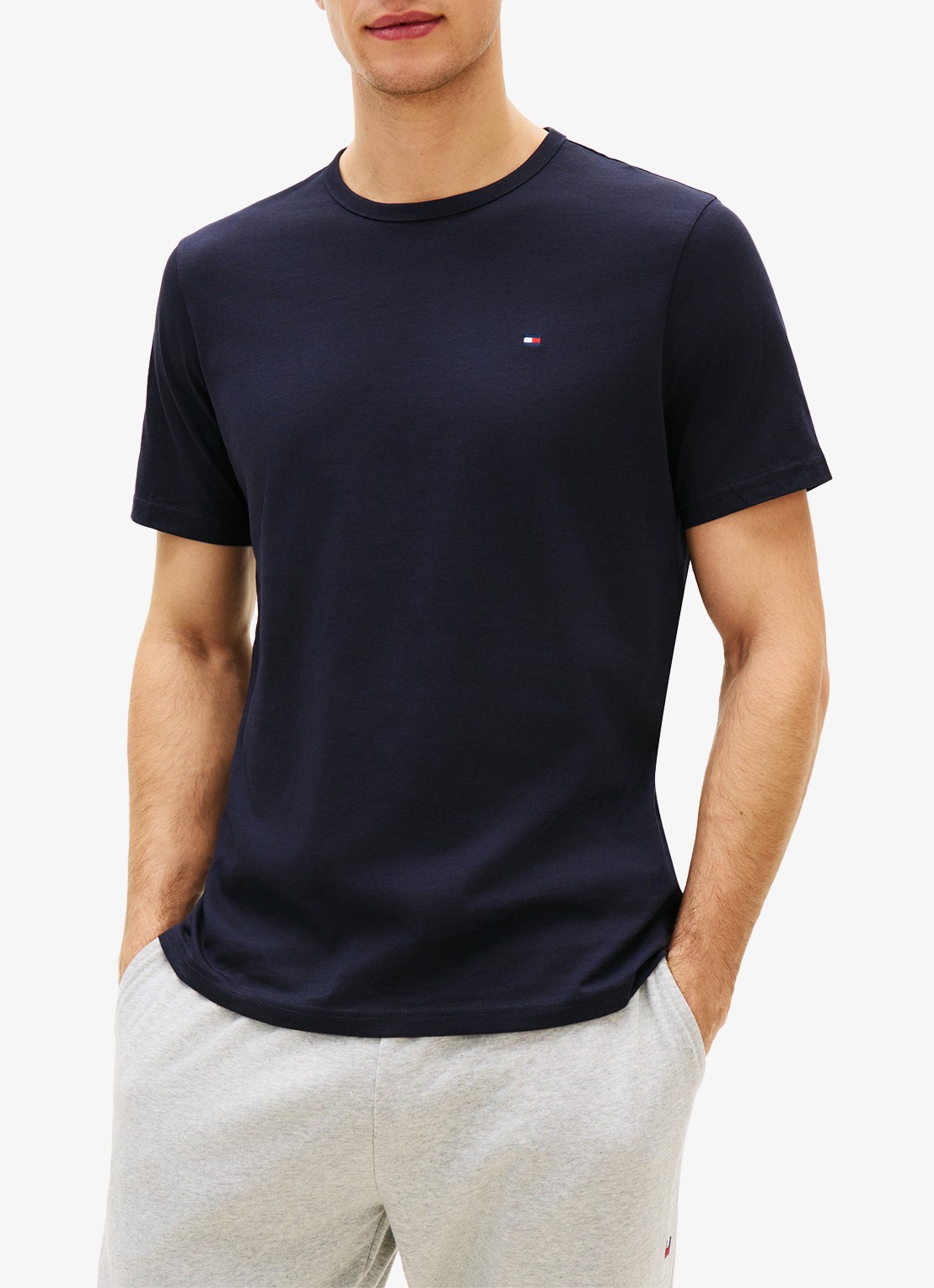 Tommy Hilfiger T-shirt met logo in 3-pack - detail 4 donkerblauw