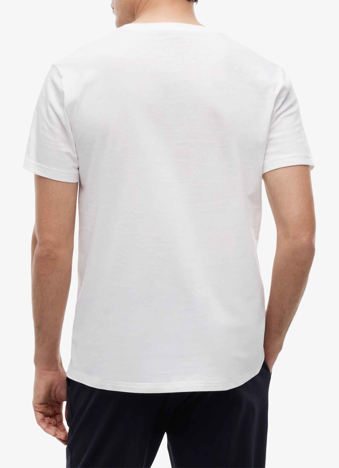 Tommy Hilfiger T-shirt met logo in 3-pack - achterkant ivoor
