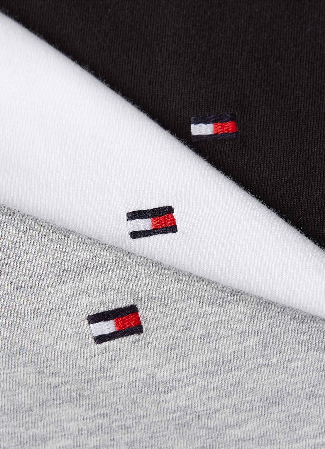 Tommy Hilfiger T-shirt met logo in 3-pack - detail 4 grijs