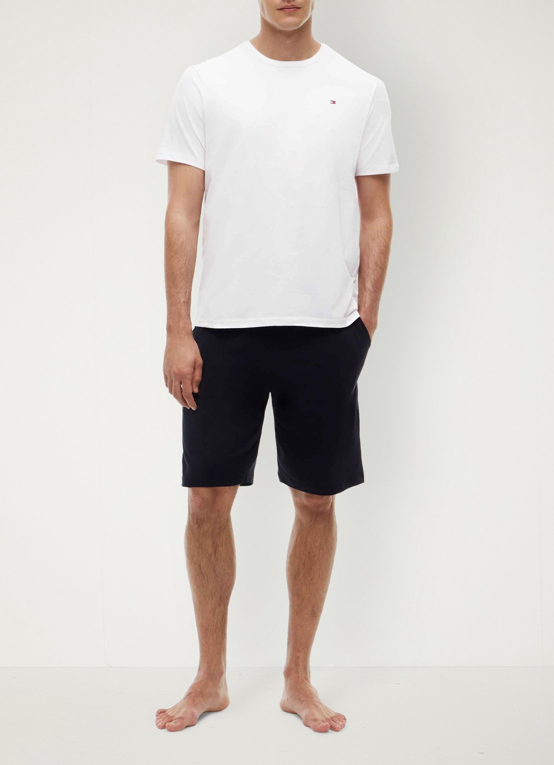 Tommy Hilfiger T-shirt met logo in 3-pack - voorkant 2 grijs