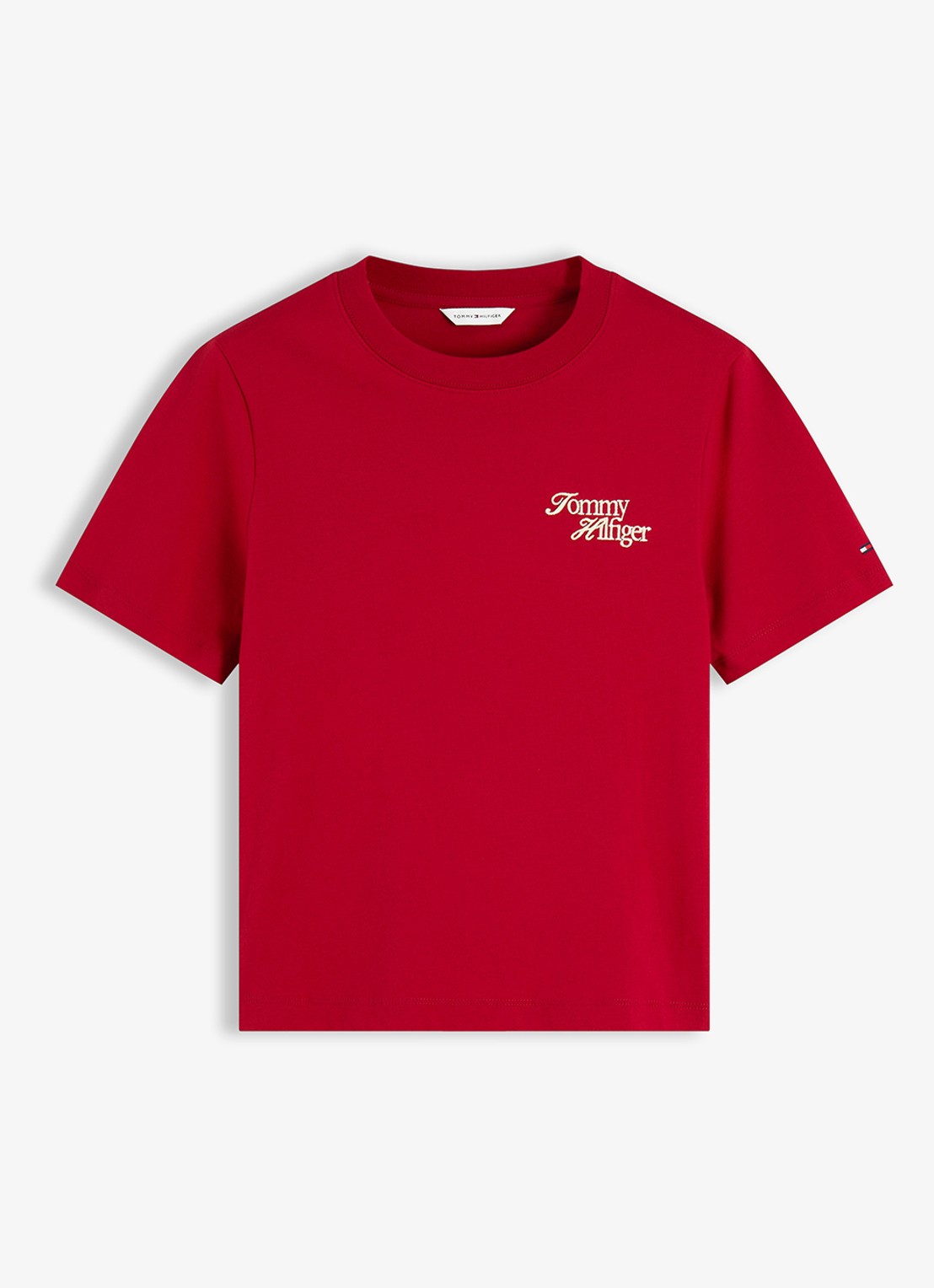 Tommy Hilfiger T-shirt met logo - voorkant rood