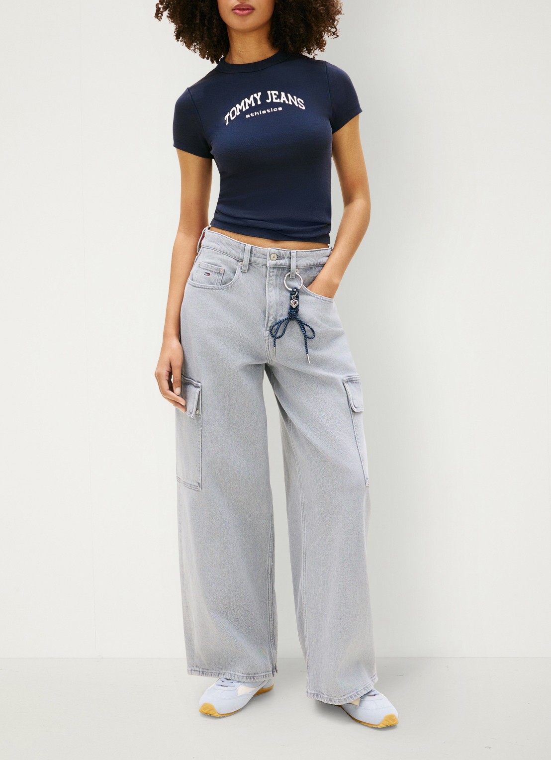 Tommy Hilfiger T-shirt met logo - voorkant 3 donkerblauw