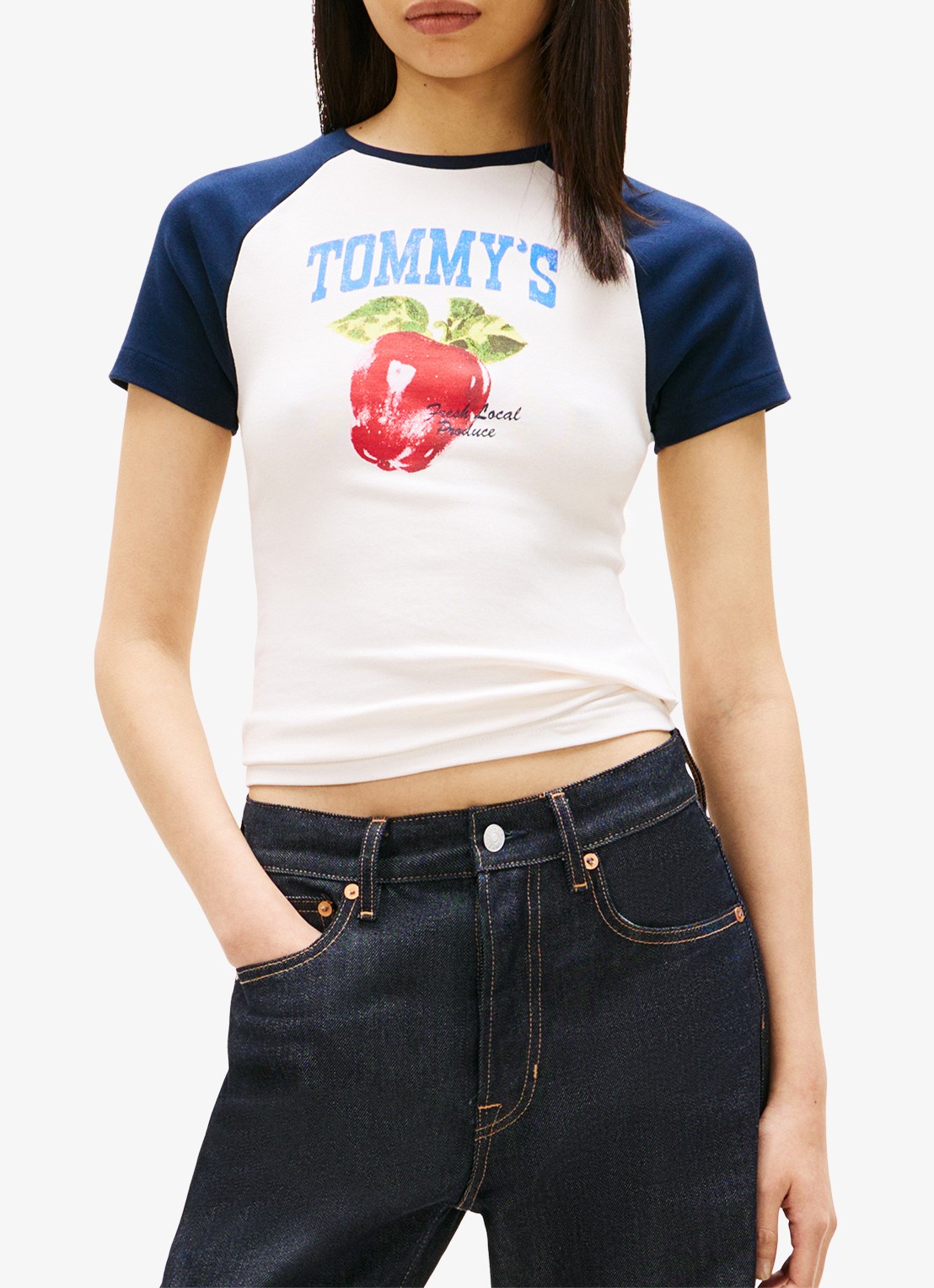 Tommy Hilfiger T-shirt met logo - detail 2 gebroken wit