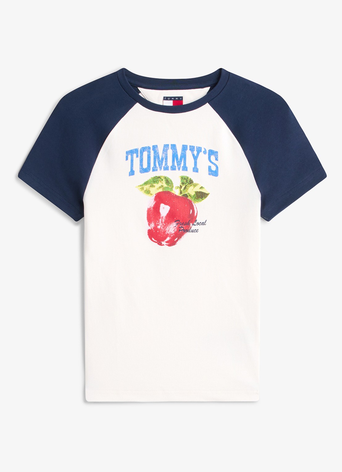 Tommy Hilfiger T-shirt met logo - voorkant 4 gebroken wit