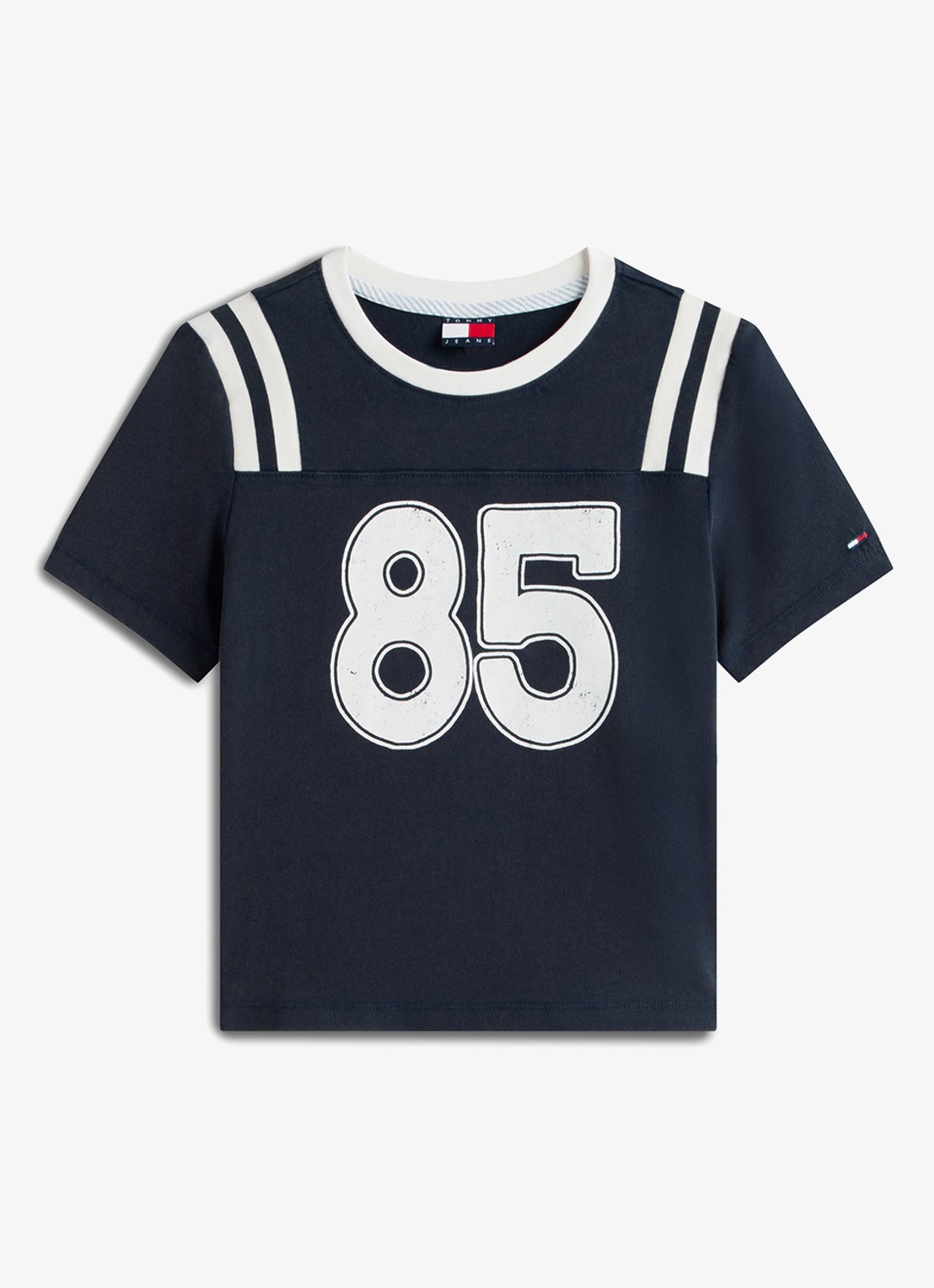 Tommy Hilfiger T-shirt met logo - voorkant 4 donkerblauw