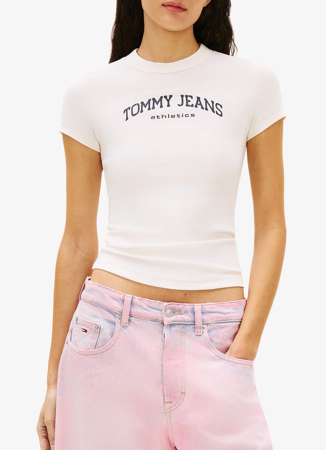 Tommy Hilfiger T-shirt met logo - detail 3 gebroken wit