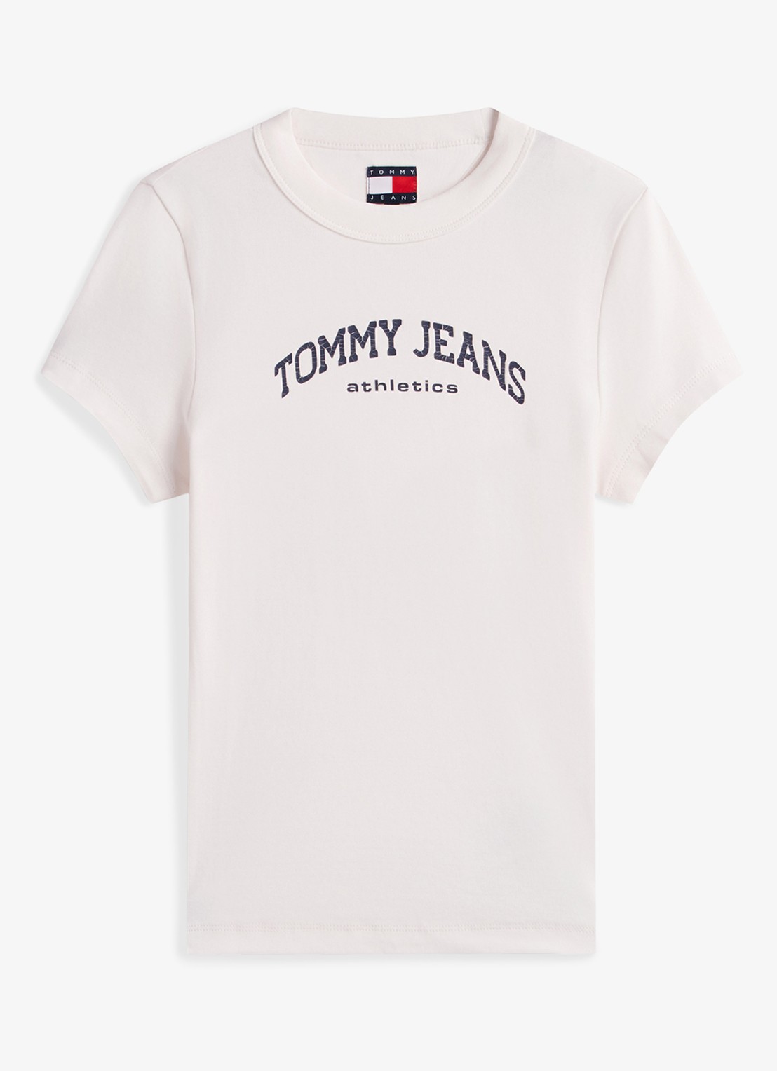 Tommy Hilfiger T-shirt met logo - voorkant gebroken wit