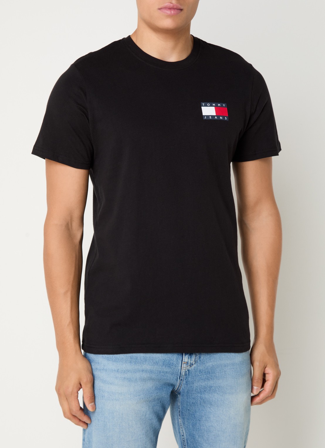Tommy Hilfiger T-shirt met logo - detail zwart