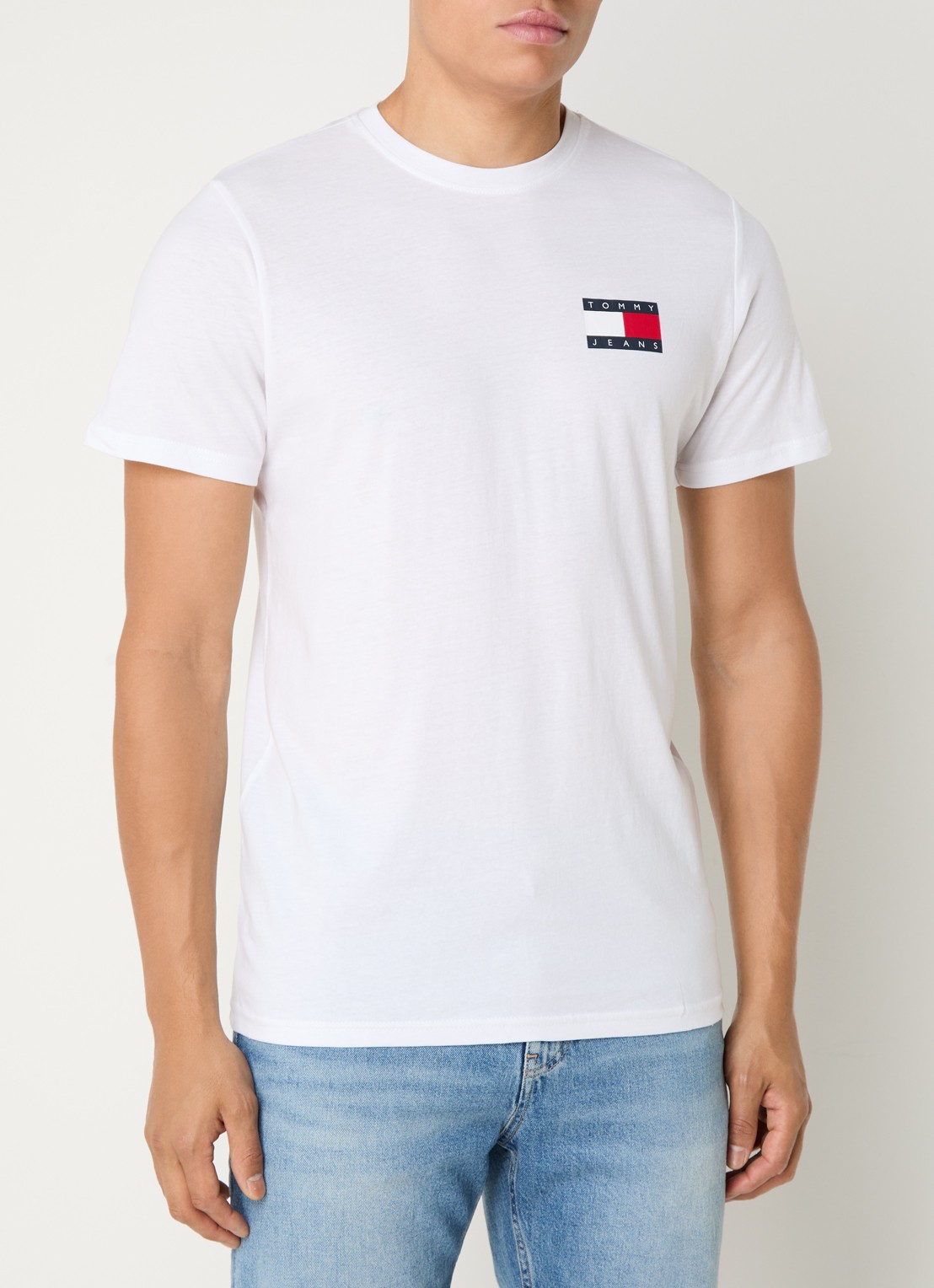 Tommy Hilfiger T-shirt met logo - detail 4 wit