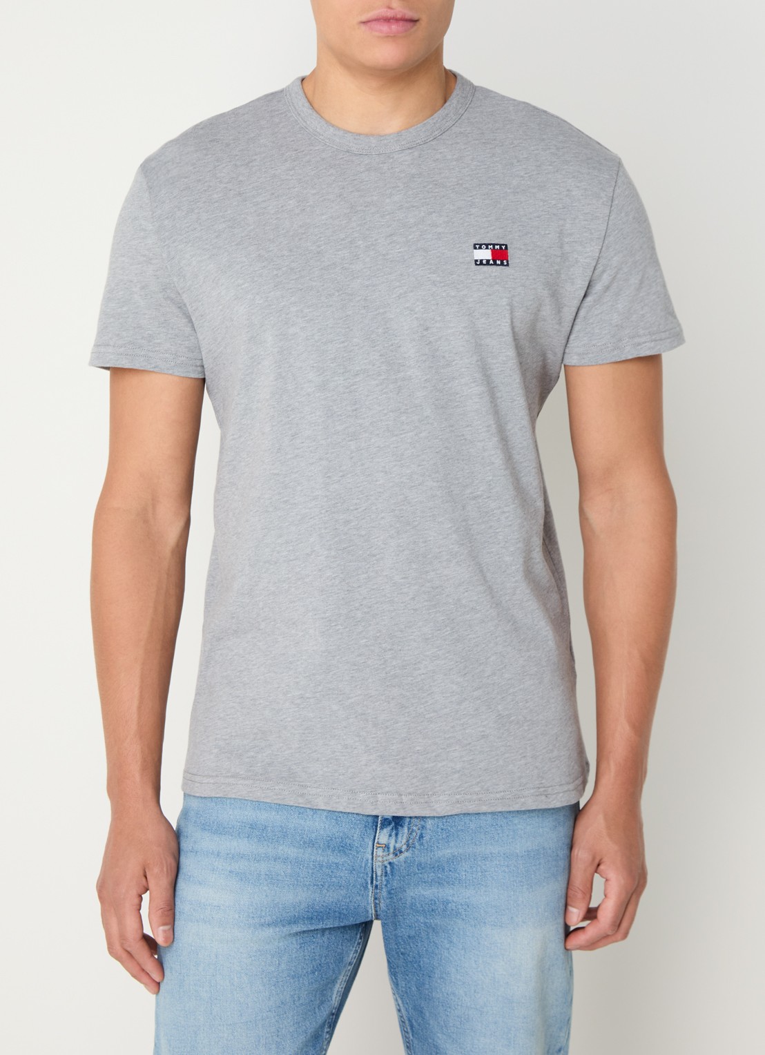 Tommy Hilfiger T-shirt met logo - detail 4 grijsmele