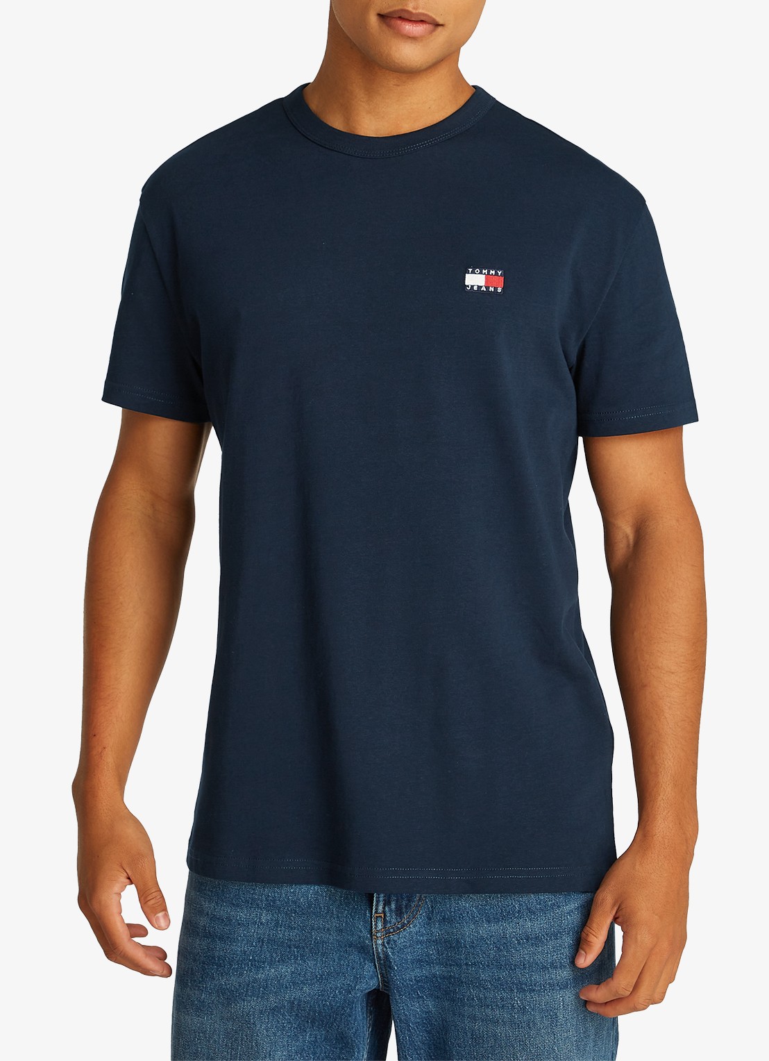 Tommy Hilfiger T-shirt met logo - detail 4 donkerblauw
