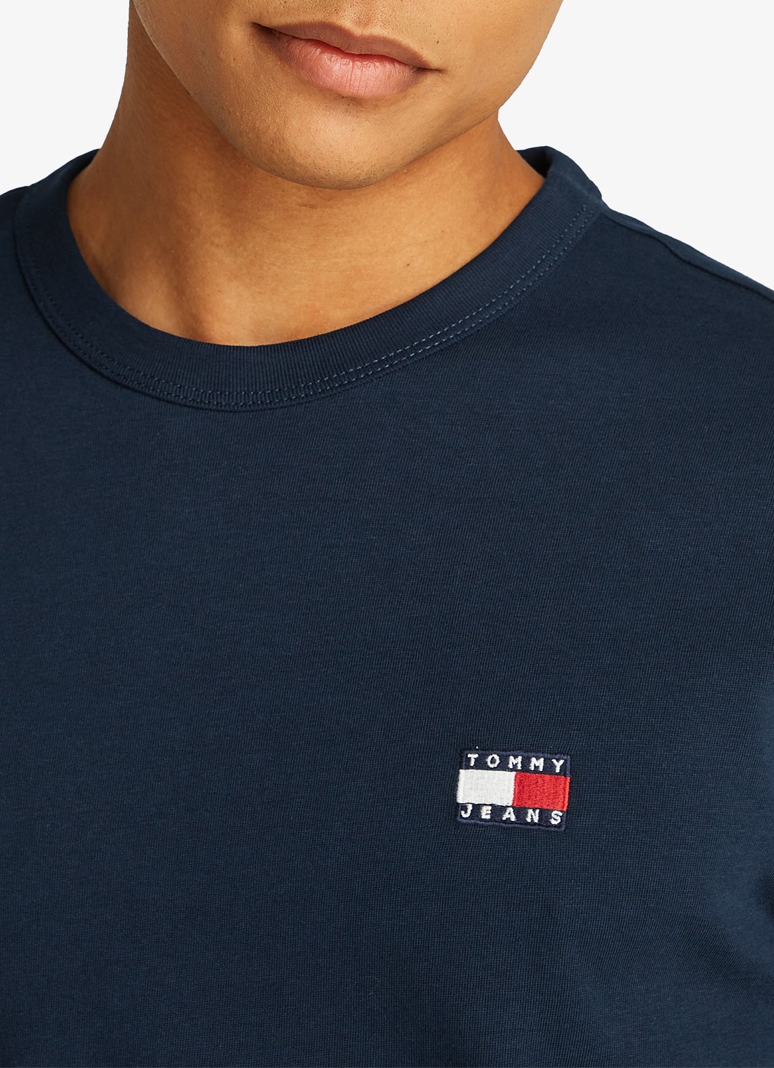 Tommy Hilfiger T-shirt met logo - detail 5 donkerblauw