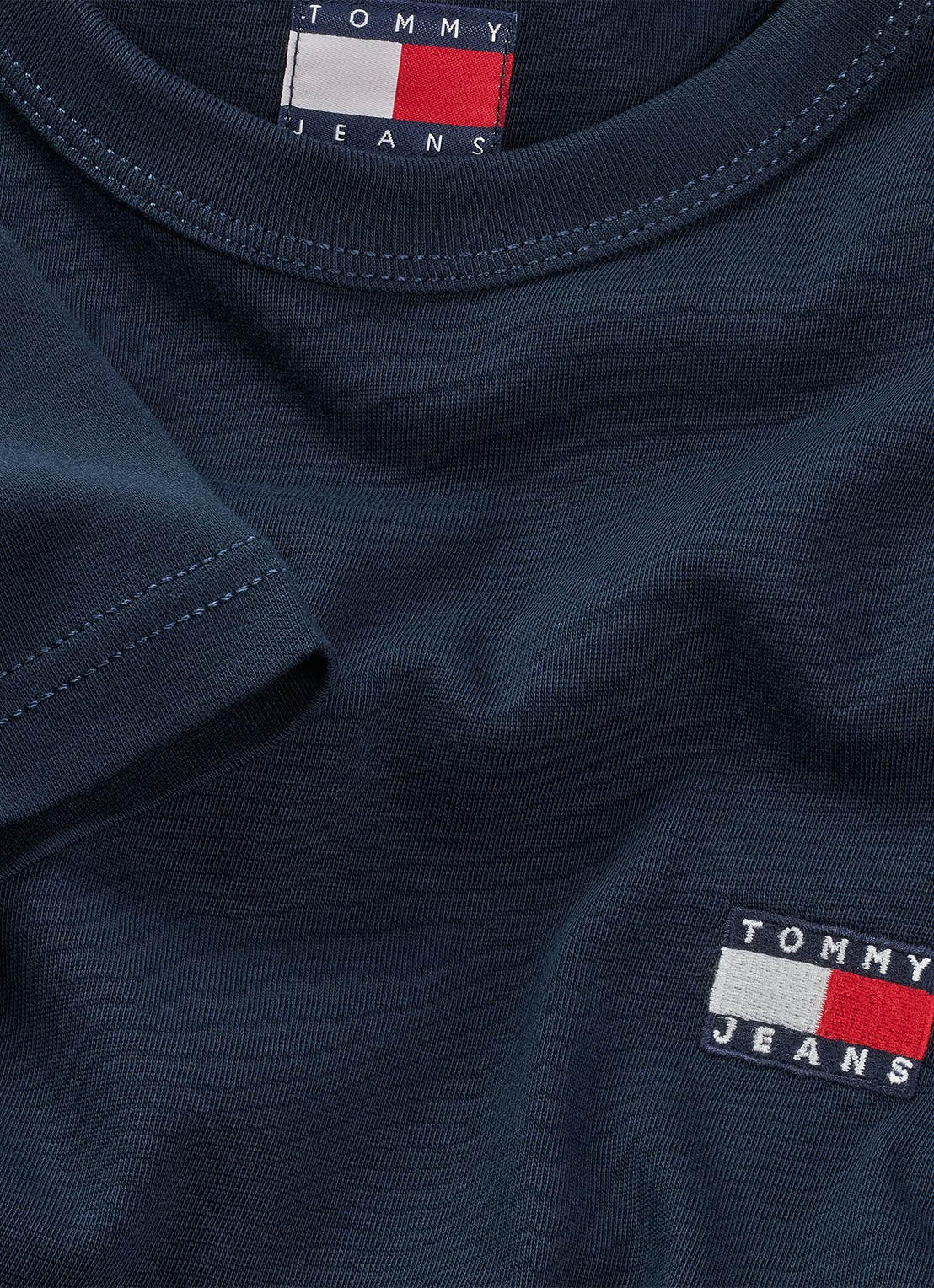 Tommy Hilfiger T-shirt met logo - detail 6 donkerblauw