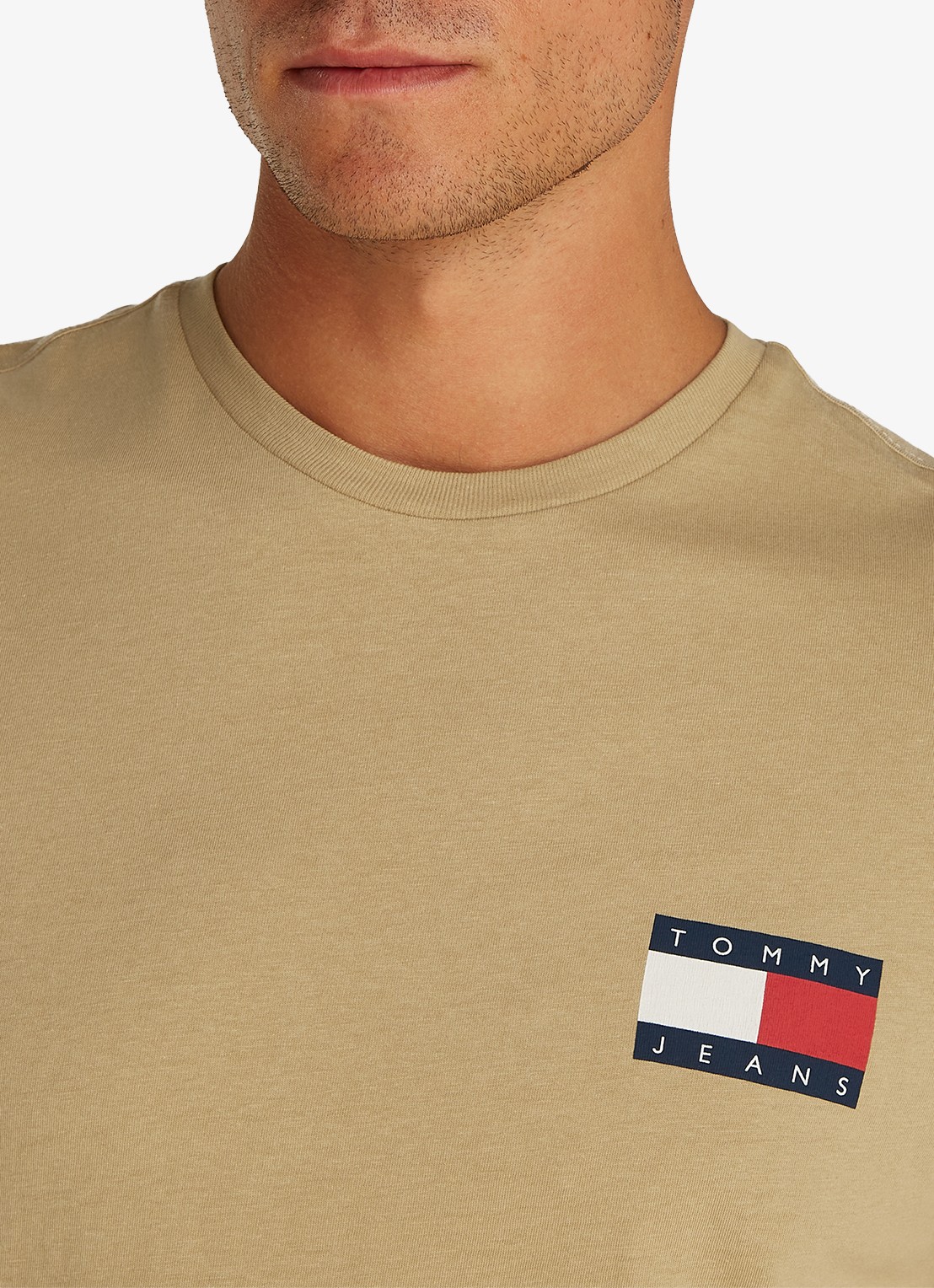 Tommy Hilfiger T-shirt met logo - detail 2 zand