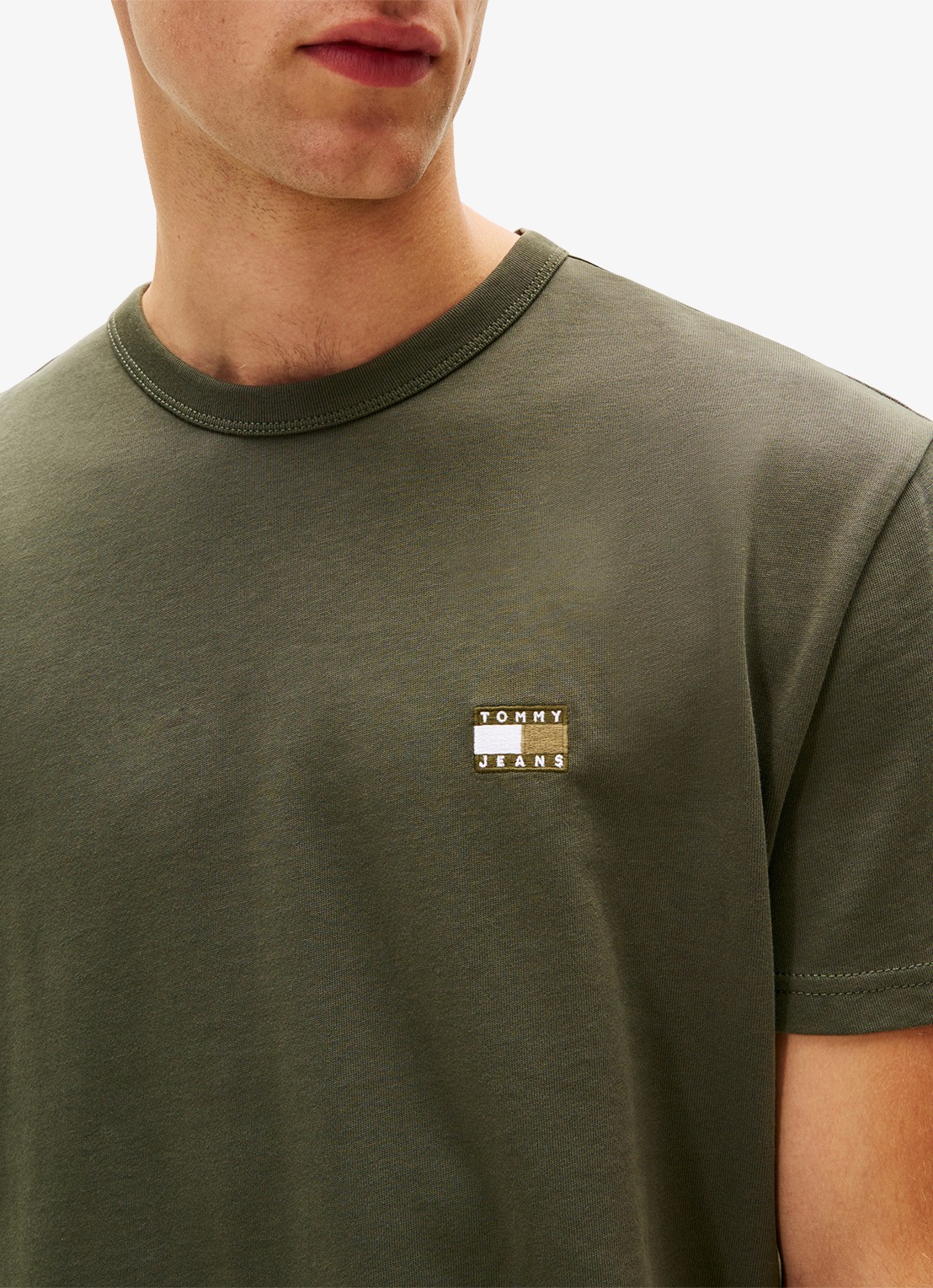 Tommy Hilfiger T-shirt met logo - detail 5 mosgroen